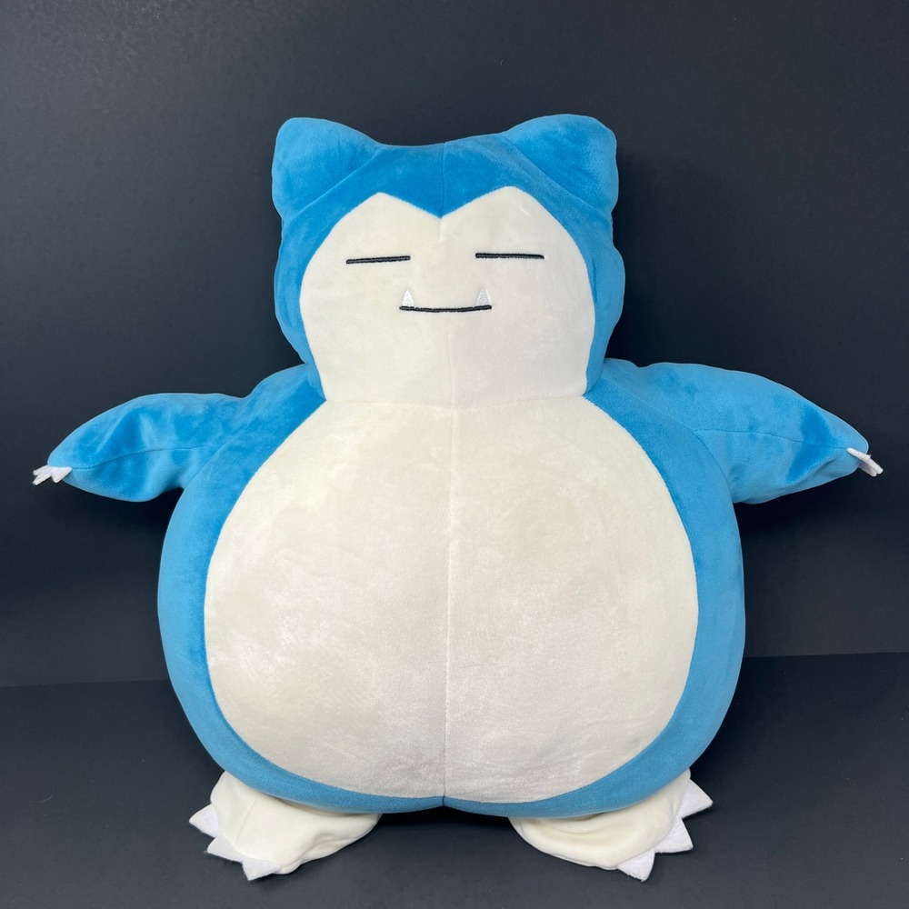 Pokemon Plush 15 inch Blue Sleeping Snorlax Jazwares‎ Nintendo 2023 Pillow